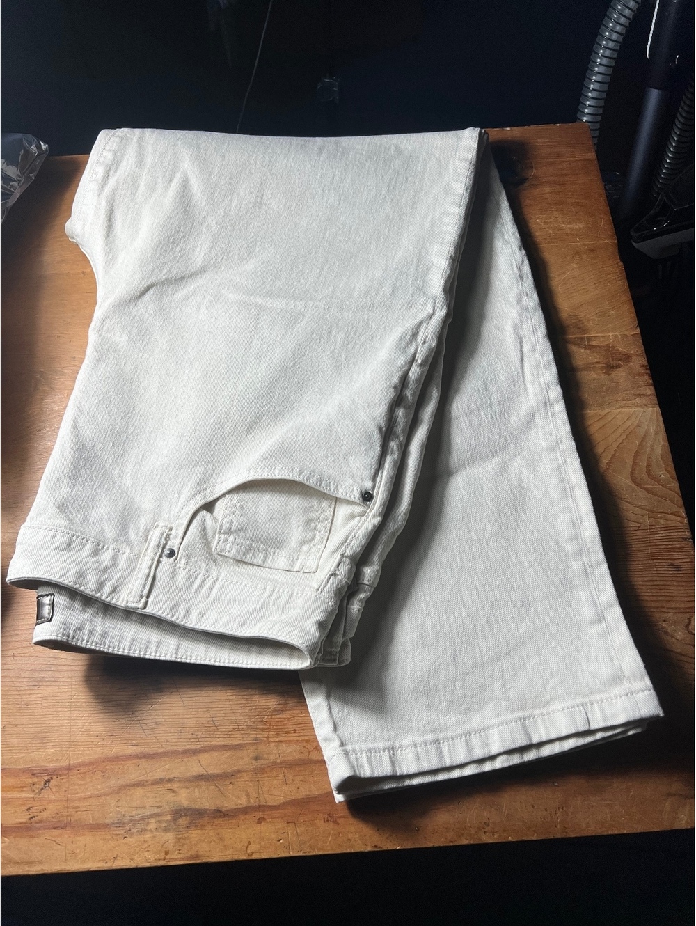 Kut from the Kloth Cream Ashley High Rise Slouchy Barrel Jeans Size 12 - Picture 5 of 9